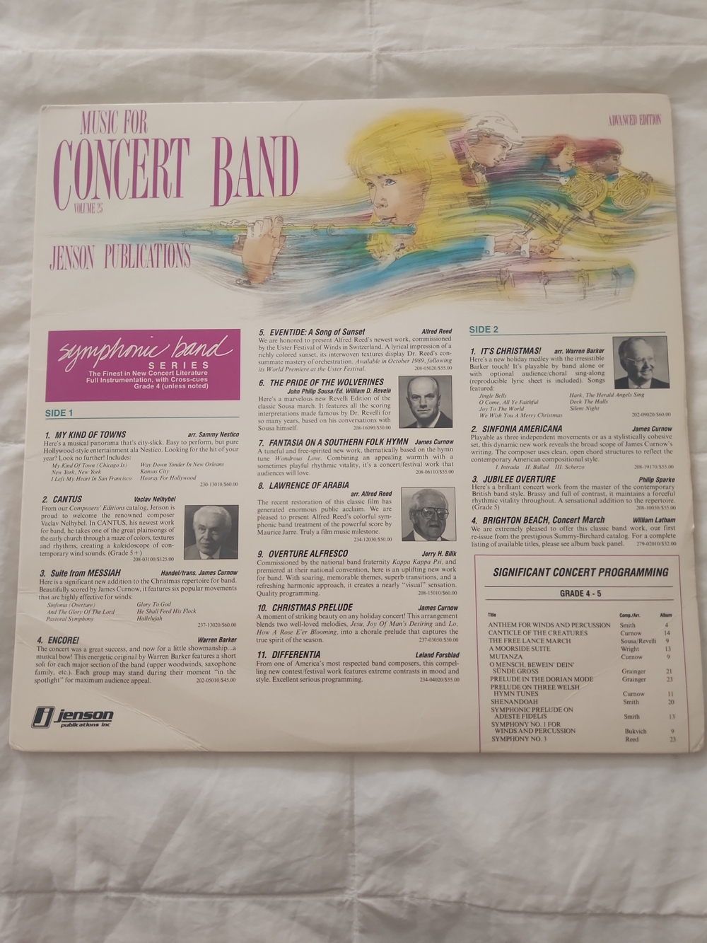 Music For Concert Band Vol 25 Vinyl -- Records Never Played. Fr Cover Creased